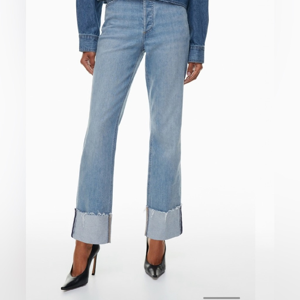 Denim Forum Light Blue Straight Leg Jeans